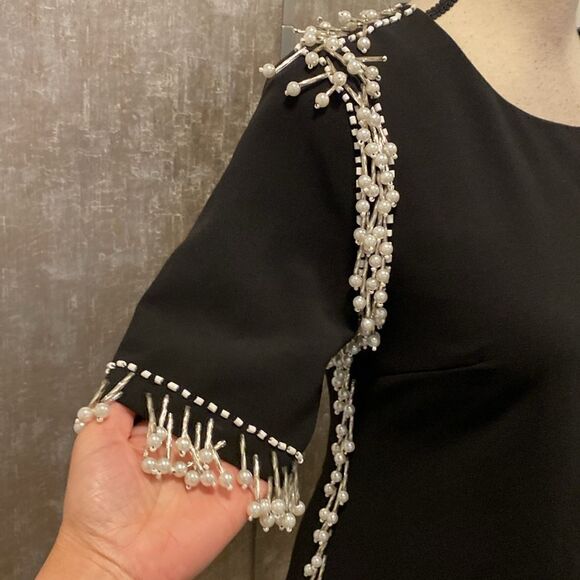 Style Mafia pearl fringe mini dress, S - Picture 2 of 9